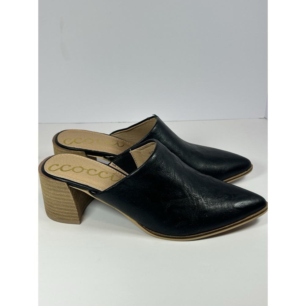 Ccocci Women's Stephanie Slip-On Heel‎ Mule Black Size 9.5